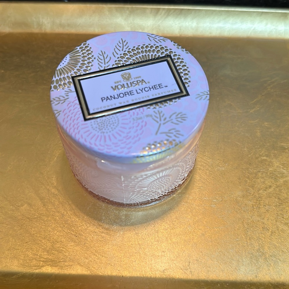 Voluspa Panjore Lychee Candle 3.2 oz/ 90g NEW